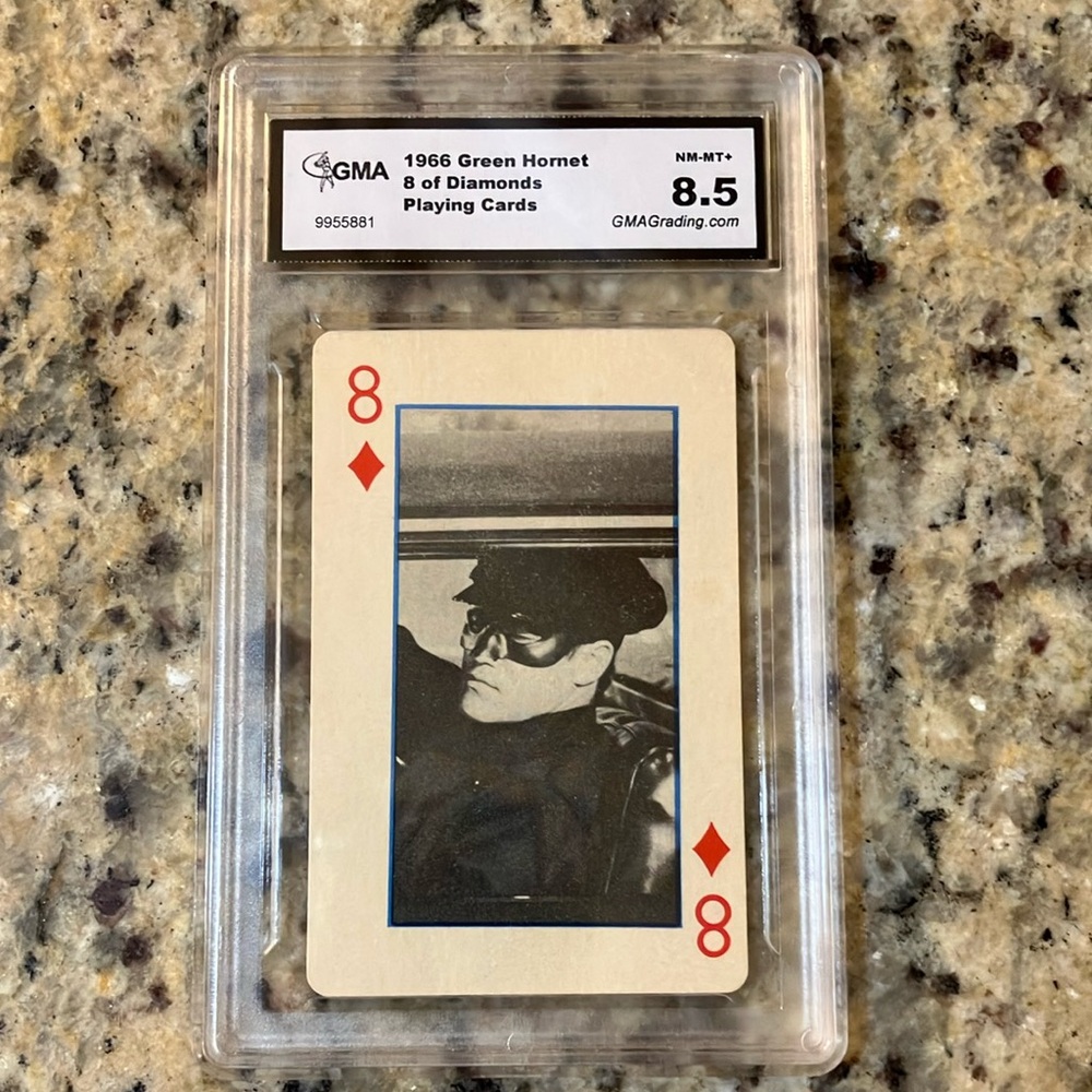 1966 Green Hornet BRUCE LEE 8 of Diamonds Kato Playing Cards GMA 8.5